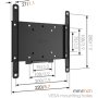 Vogels , Wall mount , MA2000-A1 , Fixed , 26-40 , Maximum weight (capacity) 30 kg , Black