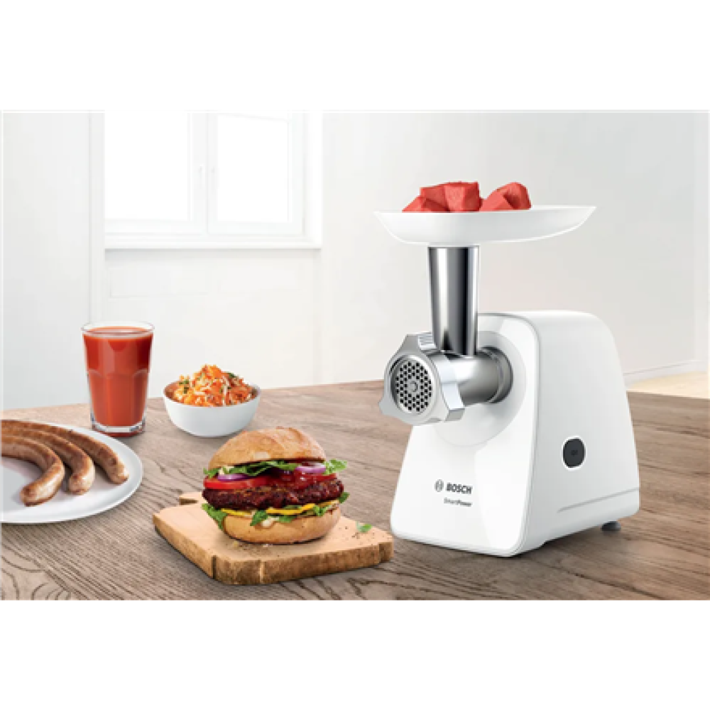 Bosch Meat mincer , MFW2515W , White , 1500 W , Number of speeds 1 , Throughput (kg/min) 1.7