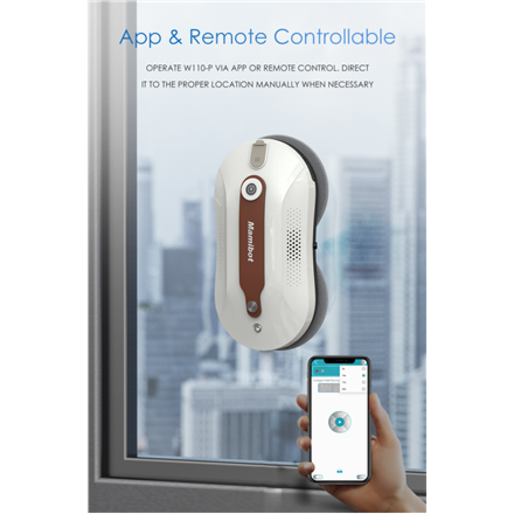 Mamibot , Window Cleaner , W110-P Plus , Corded , 2500 +/-5% Pa , White/Brown