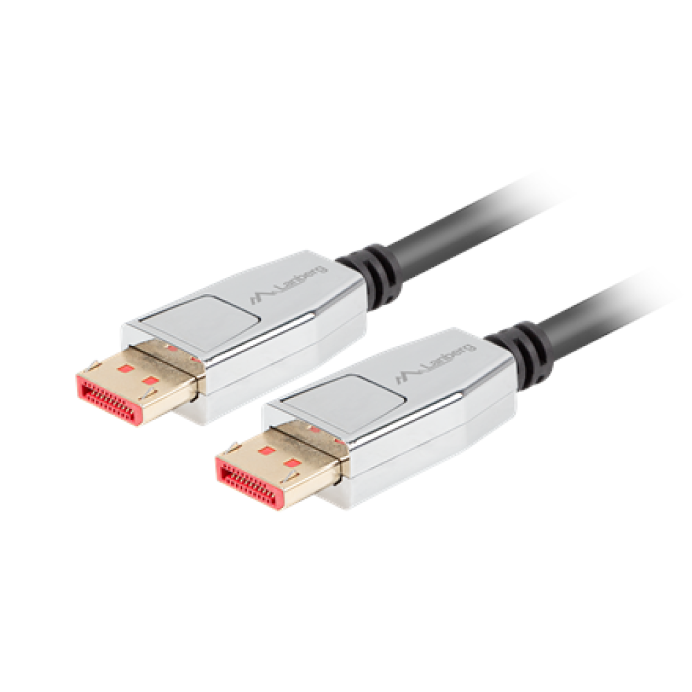 Lanberg DisplayPort M/M Cable 20 PIN V1.4 8K 60HZ , CA-DPDP-20CU-0018-BK , DisplayPort to DisplayPort , 1.8 m