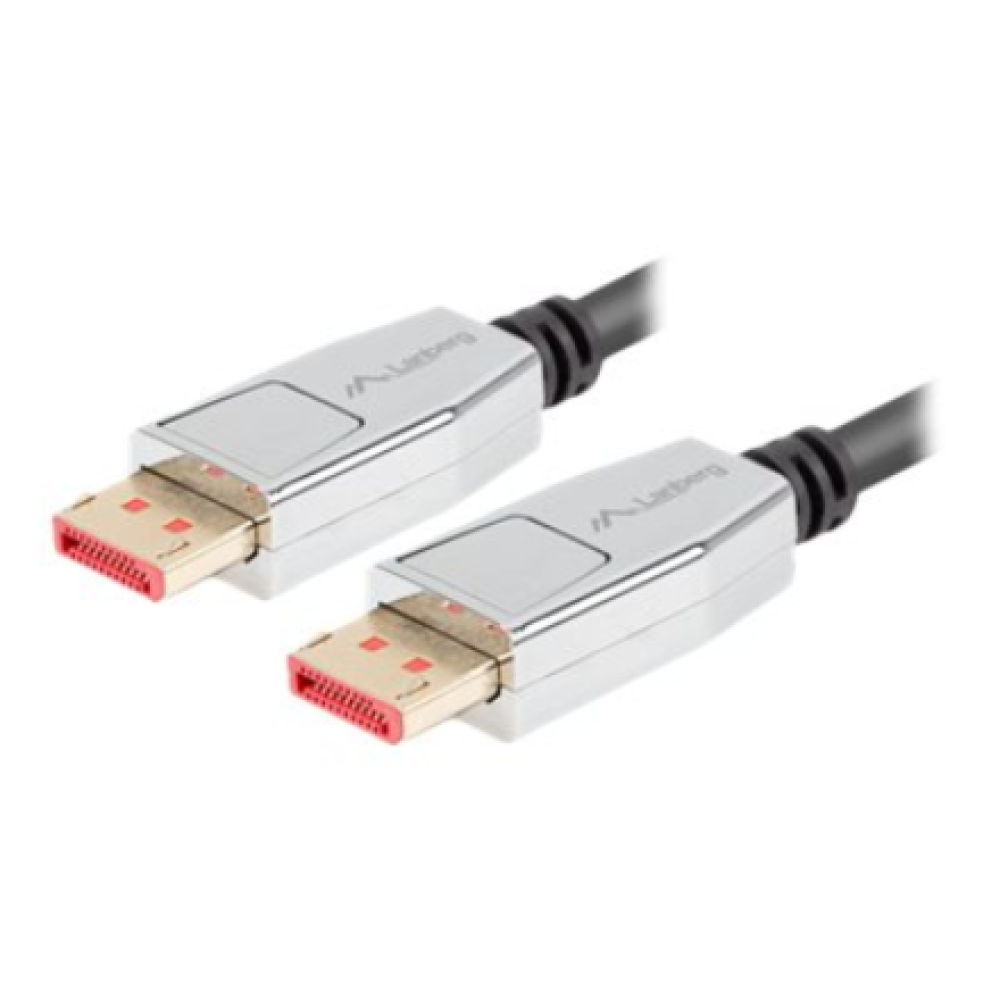 Lanberg DisplayPort M/M Cable 20 PIN V1.4 8K 60HZ , CA-DPDP-20CU-0018-BK , DisplayPort to DisplayPort , 1.8 m