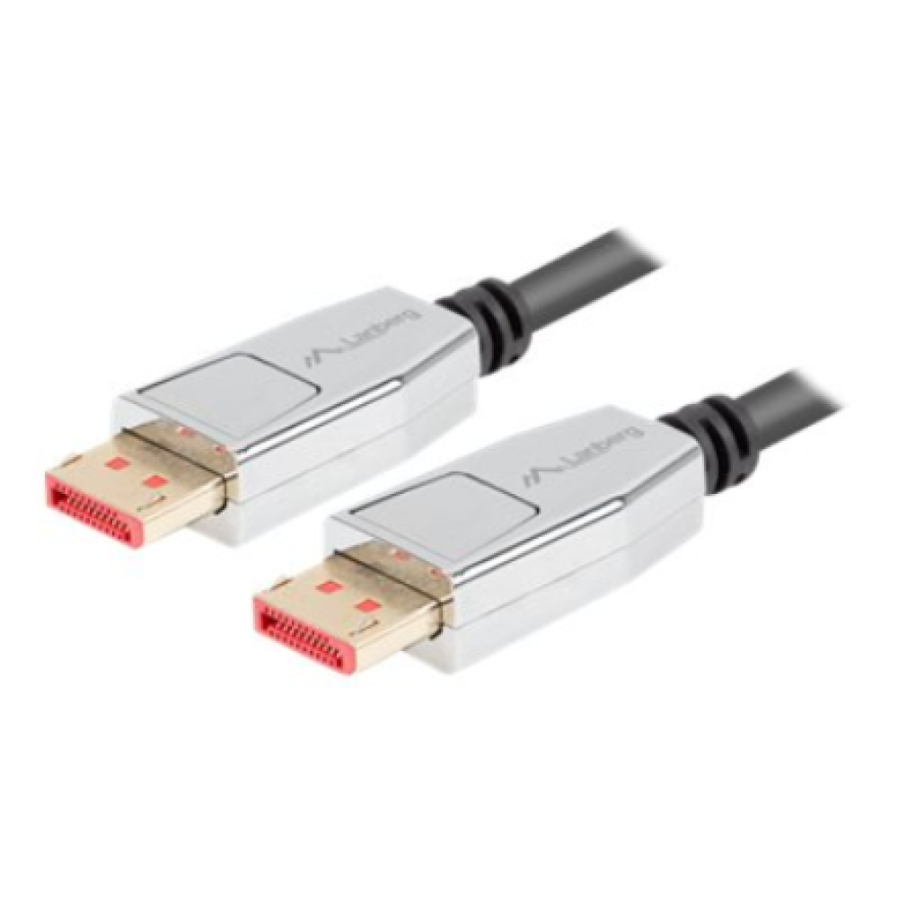 Lanberg DisplayPort M/M Cable 20 PIN V1.4 8K 60HZ , CA-DPDP-20CU-0018-BK , DisplayPort to DisplayPort , 1.8 m