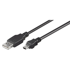 Goobay 50767 USB 2.0 Hi-Speed cable, black, 1.8 m , Goobay , USB-A to mini-USB