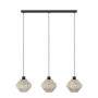 Midsumer Timeless Fabric Three Light Pendant , 40 W