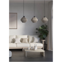 Midsumer Timeless Fabric Three Light Pendant , 40 W