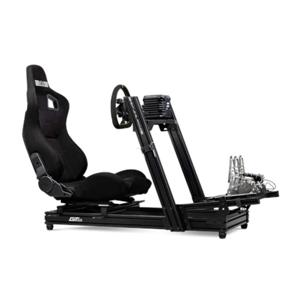 Next Level Racing GTElite Lite , Aluminium Simulator Cockpit, Wheel Plate Edition , Black
