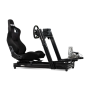 Next Level Racing GTElite Lite , Aluminium Simulator Cockpit, Wheel Plate Edition , Black