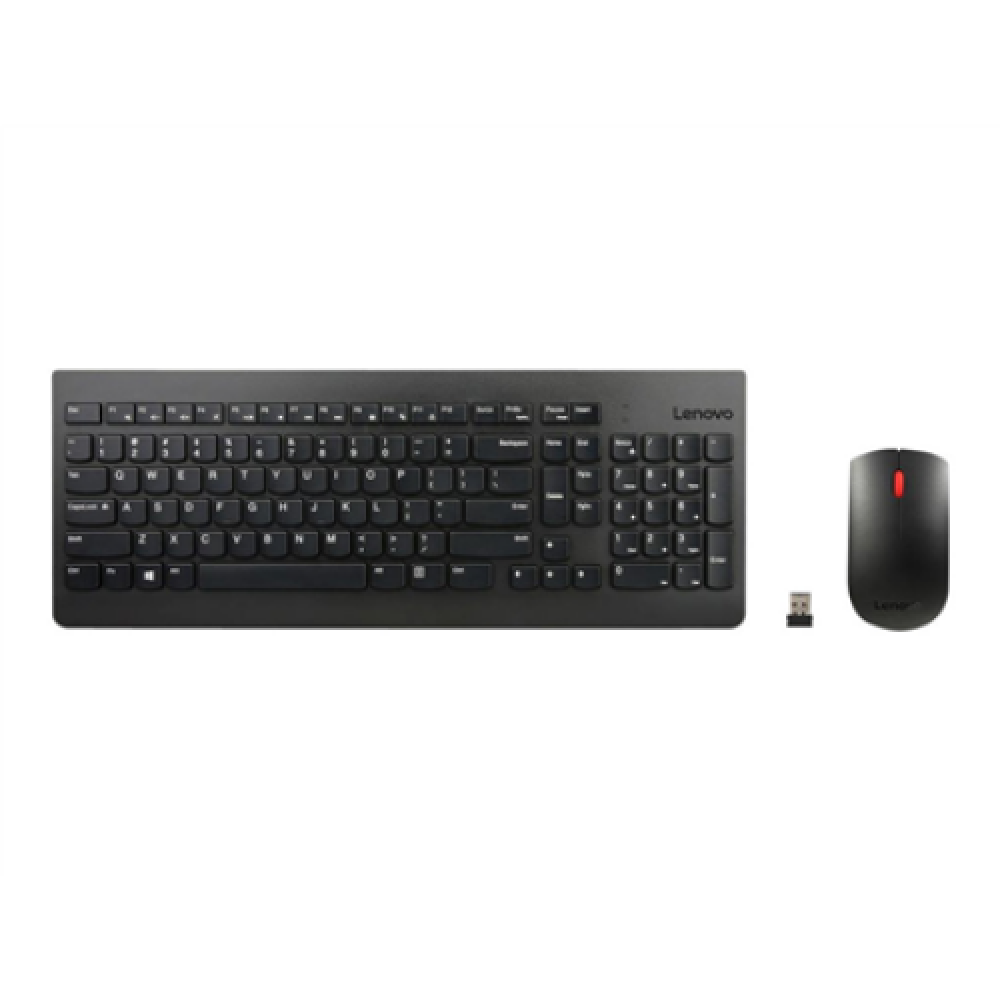 Lenovo , Essential , Essential Wireless Keyboard and Mouse Combo - US English with Euro symbol , Keyboard and Mouse Set , Wireless , Mouse included , US , Black , Numeric keypad , Wireless connection