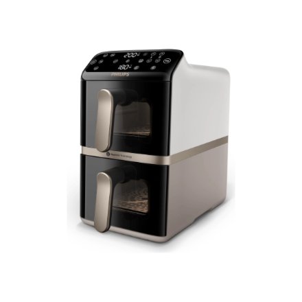 Philips Airfryer, Dual Basket , NA462/80 4000 Series , Capacity 10 L , Power 2750 W , RapidAir , Silk White/Beige