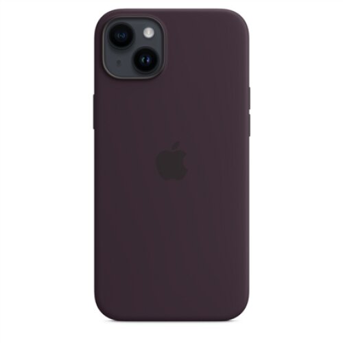 Apple 14 Plus Silicone Case with MagSafe Elderberry