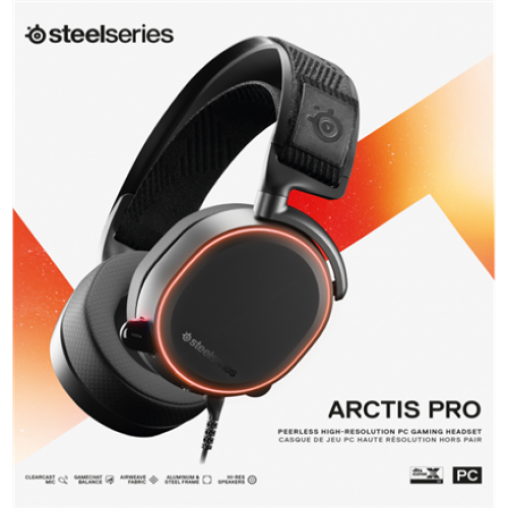 SteelSeries Wired, Built-in microphone, Black, Gaming headset, Arctis Pro