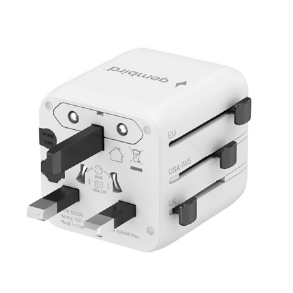 Gembird Universal travel power adapter , TPA-INT-01-W , Travel adapter