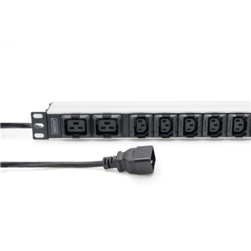 Digitus Socket Strip with Aluminum Profile, 10-way, IEC C20 plug , DN-95427 , Sockets quantity 7
