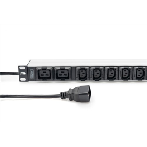Digitus , Socket Strip with Aluminum Profile, 10-way, IEC C20 plug , DN-95427 , Sockets quantity 7