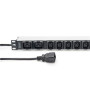 Digitus , Socket Strip with Aluminum Profile, 10-way, IEC C20 plug , DN-95427 , Sockets quantity 7