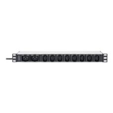 Digitus Socket Strip with Aluminum Profile, 10-way, IEC C20 plug , DN-95427 , Sockets quantity 7