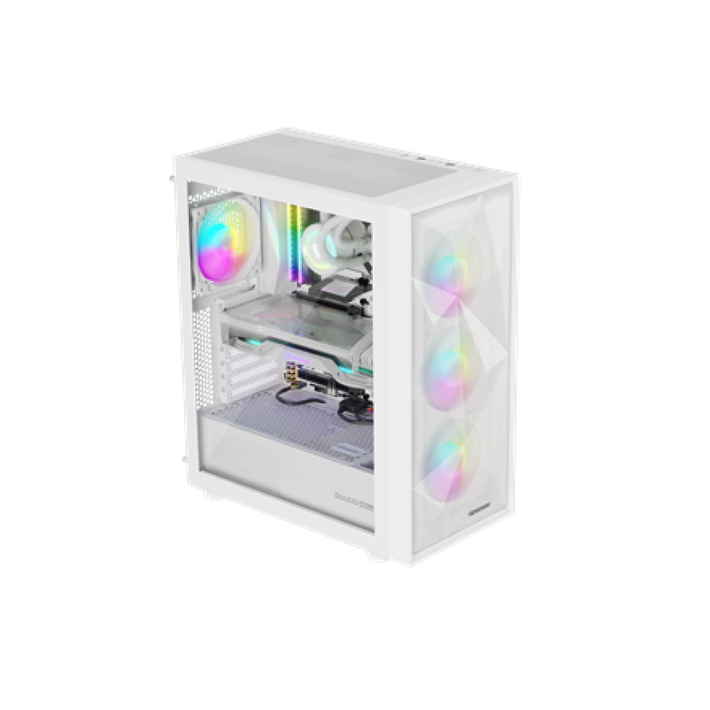 Genesis Gaming PC Case , Diaxid 605 ARGB , White , Midi Tower , Power supply included No