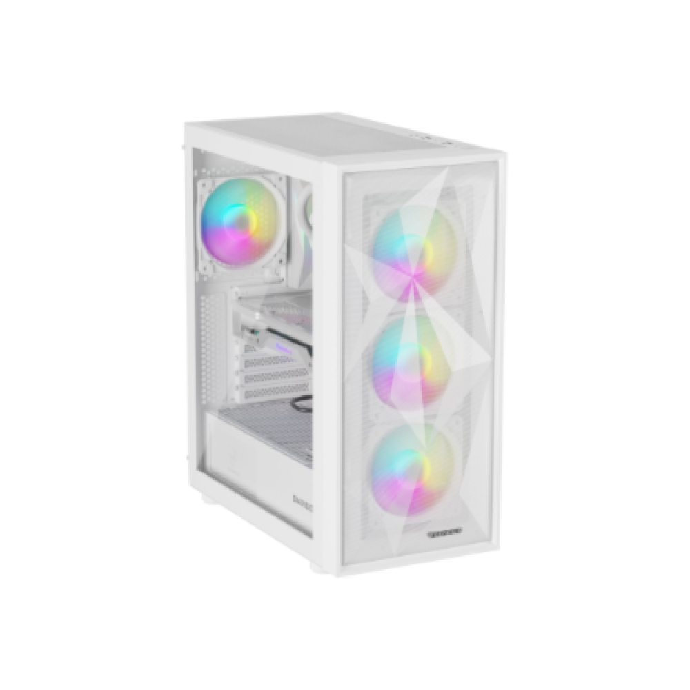 Genesis Gaming PC Case , Diaxid 605 ARGB , White , Midi Tower , Power supply included No
