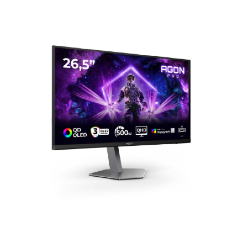 AOC , AG276QKD2 , 27 , QD-OLED , QHD , 16:9 , 500 Hz , 0.03 ms , 2560 x 1440 pixels , 1000 cd/m² , HDMI ports quantity 2 , Black