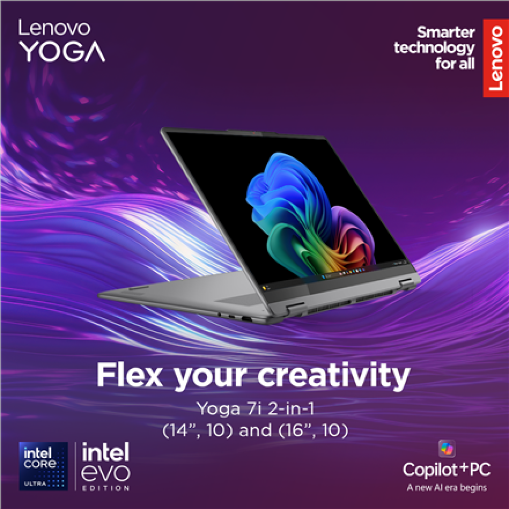 Lenovo Yoga 7 2-in-1 16ILL10 , Luna Grey , 16 , OLED , Touchscreen , 2.8K WQXGA+ , 2880 x 1800 pixels , Intel Core Ultra 7 , 258V , 32 GB , Soldered LPDDR5x , Solid-state drive capacity 1000 GB , Intel Arc Graphics 140V , Windows 11 Home , 802.11be , Blue