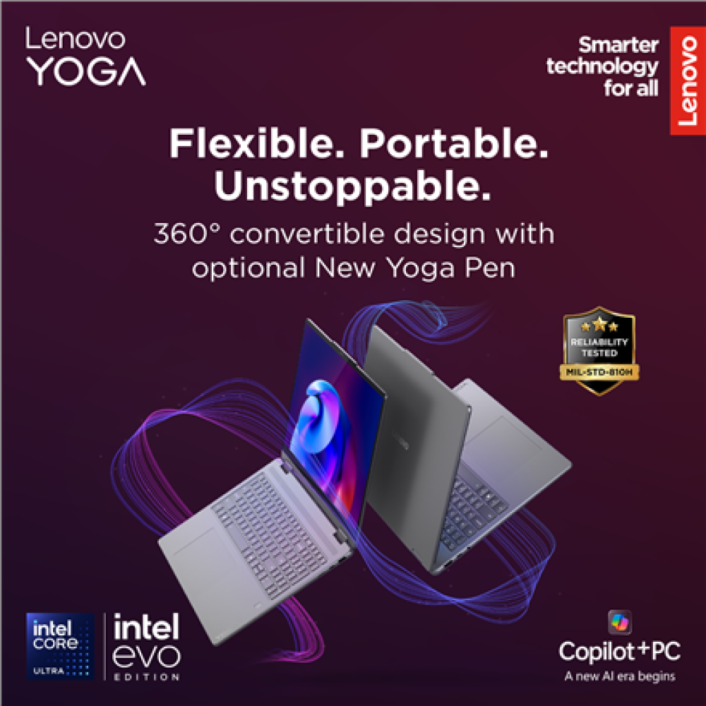 Lenovo Yoga 7 2-in-1 16ILL10 , Luna Grey , 16 , OLED , Touchscreen , 2.8K WQXGA+ , 2880 x 1800 pixels , Intel Core Ultra 7 , 258V , 32 GB , Soldered LPDDR5x , Solid-state drive capacity 1000 GB , Intel Arc Graphics 140V , Windows 11 Home , 802.11be , Blue