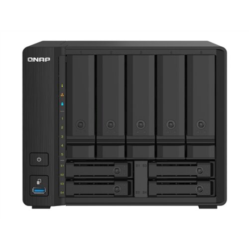 QNAP , 9-Bay QTS NAS , TS-932PX-4G , Up to 9 HDD/SSD Hot-Swap , AnnapurnaLabs Alpine , AL324 ARM Cortex-A57 Quad-Core , Processor frequency 1.7 GHz , 4 GB , DDR4