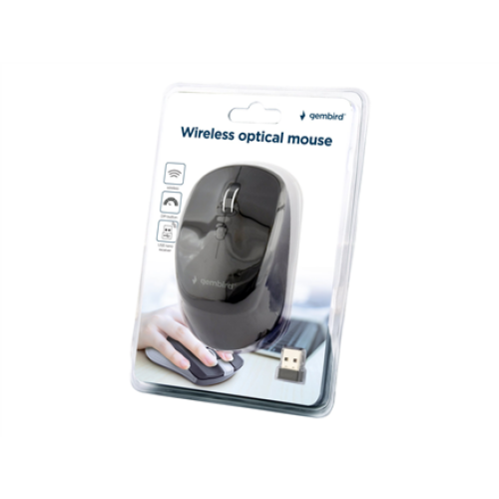 Gembird , Wireless Optical mouse , MUSW-4B-05 , Optical mouse , USB , Black