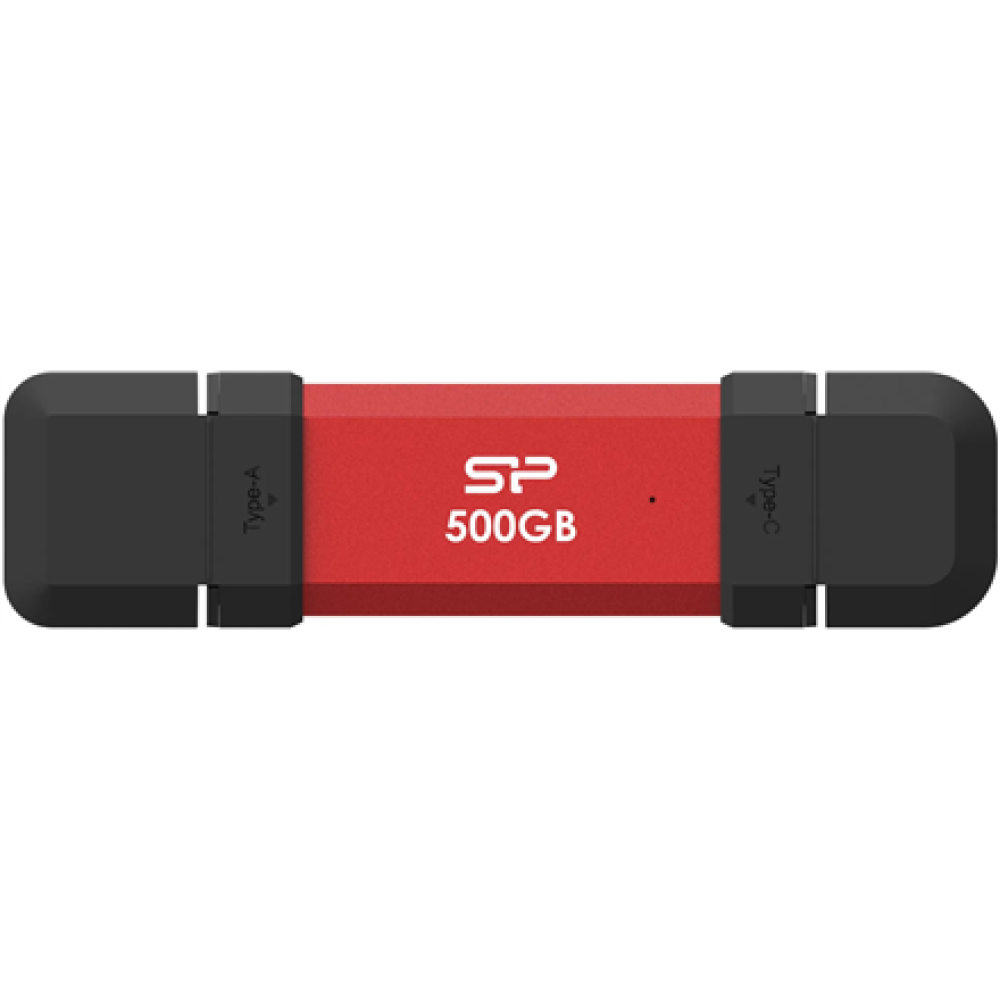 Silicon Power DS72 , 500 GB , USB Type-A/USB Type-C 3.2 Gen 2 , Red