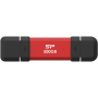 Silicon Power DS72 , 500 GB , USB Type-A/USB Type-C 3.2 Gen 2 , Red