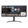 LG , 34WP550-B , 34 , IPS , UltraWide Full HD , 21:9 , 75 Hz , 5 ms , 2560 x 1080 pixels , 200 cd/m² , Headphone Out , HDMI ports quantity 2 , Black , Warranty 24 month(s)