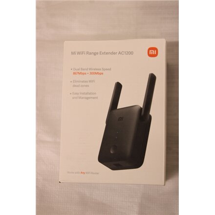 SALE OUT. Xiaomi Mi WiFi Range Extender AC1200 EU , Xiaomi Mi WiFi Range Extender , AC1200 EU , 802.11ac , 867+300 Mbit/s , 10/100 Mbit/s , Ethernet LAN (RJ-45) ports 1 , Mesh Support No , MU-MiMO No , No mobile broadband , 3 month(s) , USED