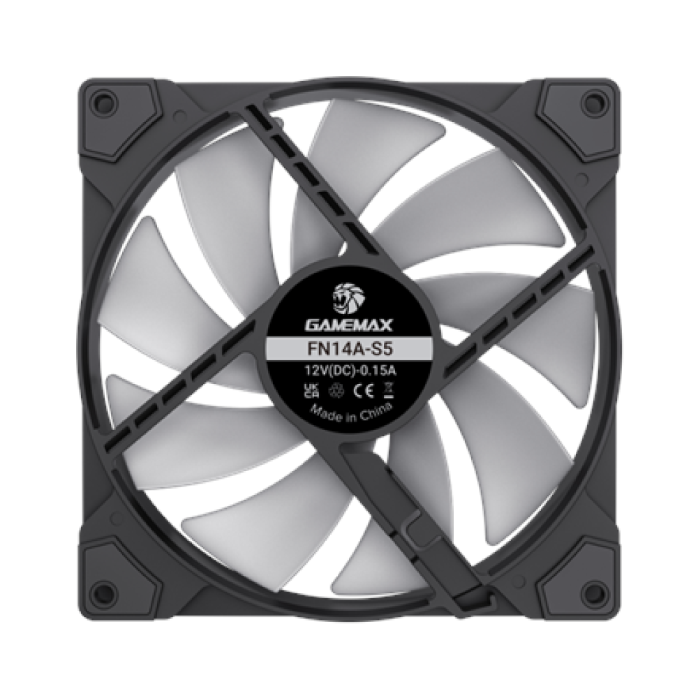 Gamemax Case Fan , FN14A-S5 , Black