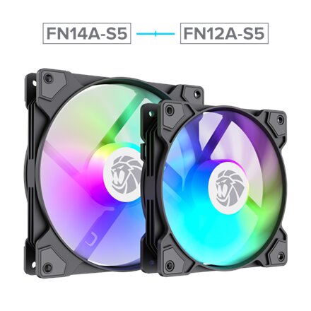 Gamemax Case Fan , FN14A-S5 , Black