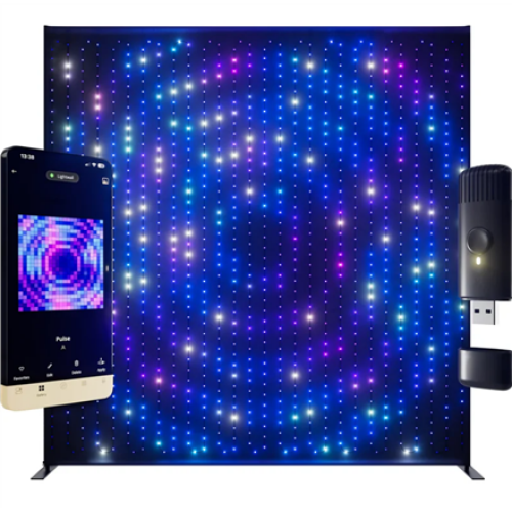 Twinkly,Lightwall Smart LED Backdrop Wall 2.6 x 2.7 m,RGB, 16.8 million colors