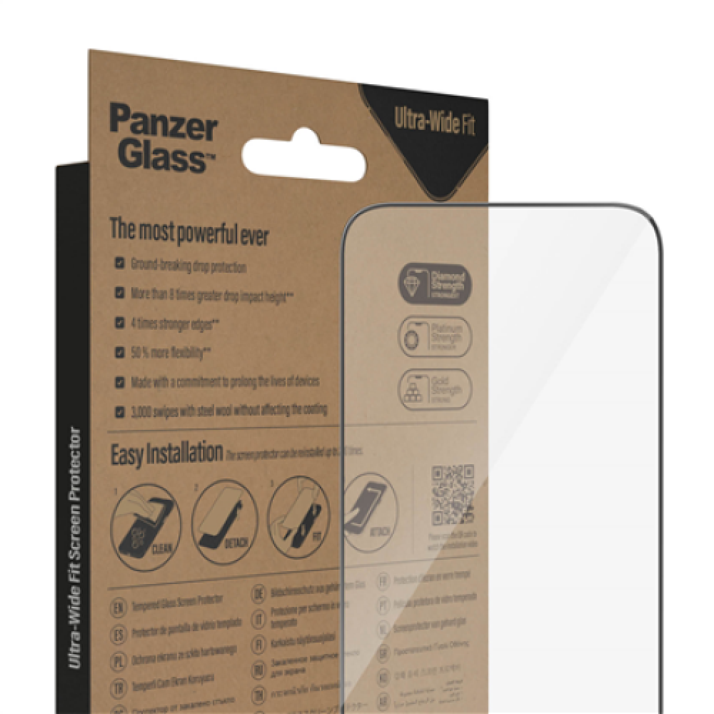 PanzerGlass , Screen protector , Apple , iPhone 14 Pro Max , Glass , Transparent , Ultra-Wide Fit