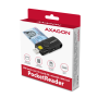AXAGON Compact travel USB-A + USB-C contact Smart/ID card and SD/microSD/SIM card reader , CRE-SMP2A