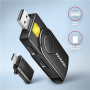 AXAGON Compact travel USB-A + USB-C contact Smart/ID card and SD/microSD/SIM card reader , CRE-SMP2A