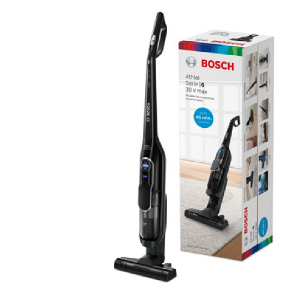 Bosch Vacuum cleaner Athlet 20Vmax BBH85B1 Cordless operating Handstick - W 18 V Operating time (max) 45 min Black Warranty 24 month(s) Battery warranty 24 month(s)