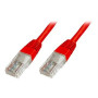 CAT 5e U-UTP , Patch cord , PVC AWG 26/7 , Boots with kink protection, strain relief and latch protection , Red , 0.5 m , Modular RJ45 (8/8) plug