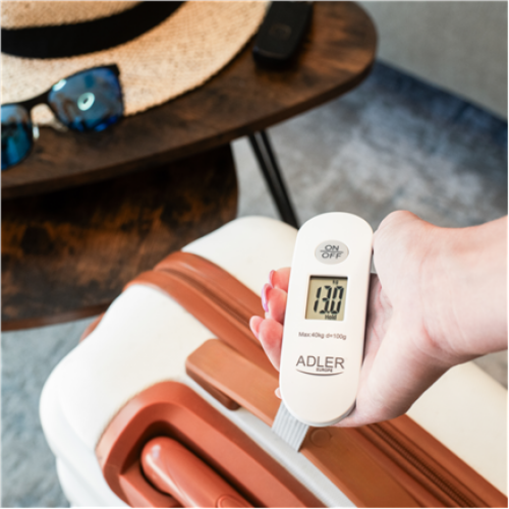 Adler , Travel Luggage Scale , AD 8189 , Maximum weight (capacity) 40 kg , Accuracy 100 g , White