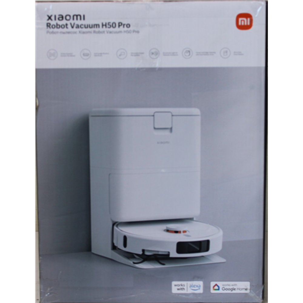 SALE OUT. Xiaomi Robot Vacuum H50 Pro EU , Xiaomi Robot Vacuum H50 Pro EU , Wet&Dry , 5200 mAh , 15000 Pa , White , DAMAGED PACKAGING, DIRTY, WET, SCRATCHED , 24 month(s)