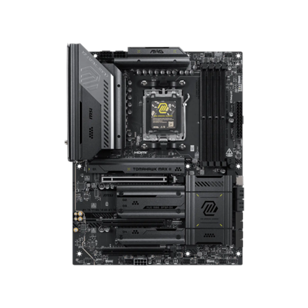 MSI MAG B850 TOMAHAWK MAX WIFI II , Processor family AMD , Processor socket AM5 , DDR5 , Supported hard disk drive interfaces SATA, M.2 , Number of SATA connectors 4