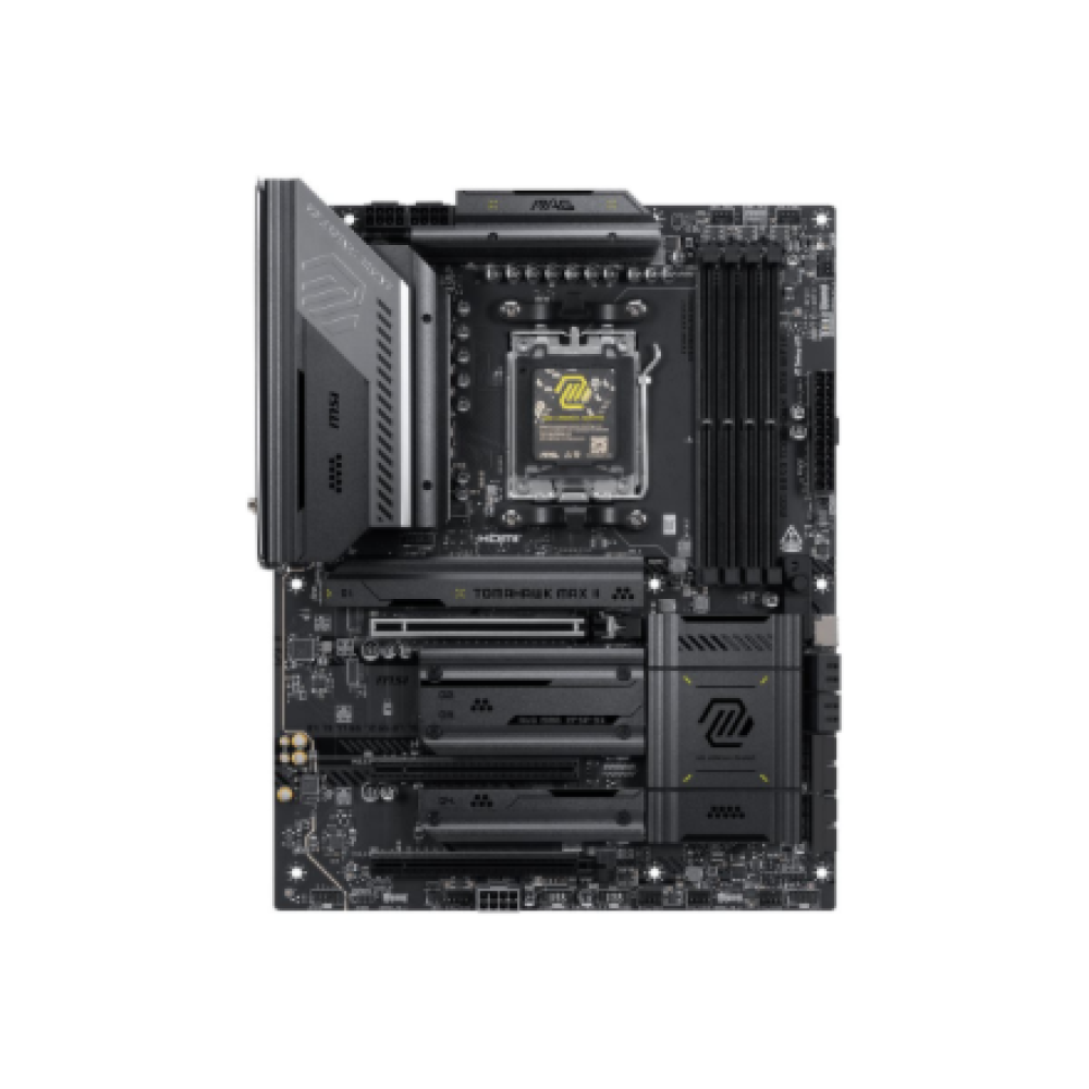 MSI MAG B850 TOMAHAWK MAX WIFI II , Processor family AMD , Processor socket AM5 , DDR5 , Supported hard disk drive interfaces SATA, M.2 , Number of SATA connectors 4