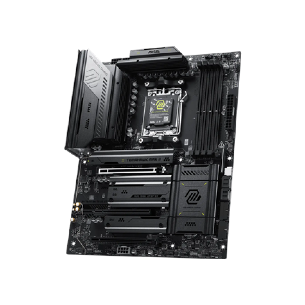 MSI MAG B850 TOMAHAWK MAX WIFI II , Processor family AMD , Processor socket AM5 , DDR5 , Supported hard disk drive interfaces SATA, M.2 , Number of SATA connectors 4