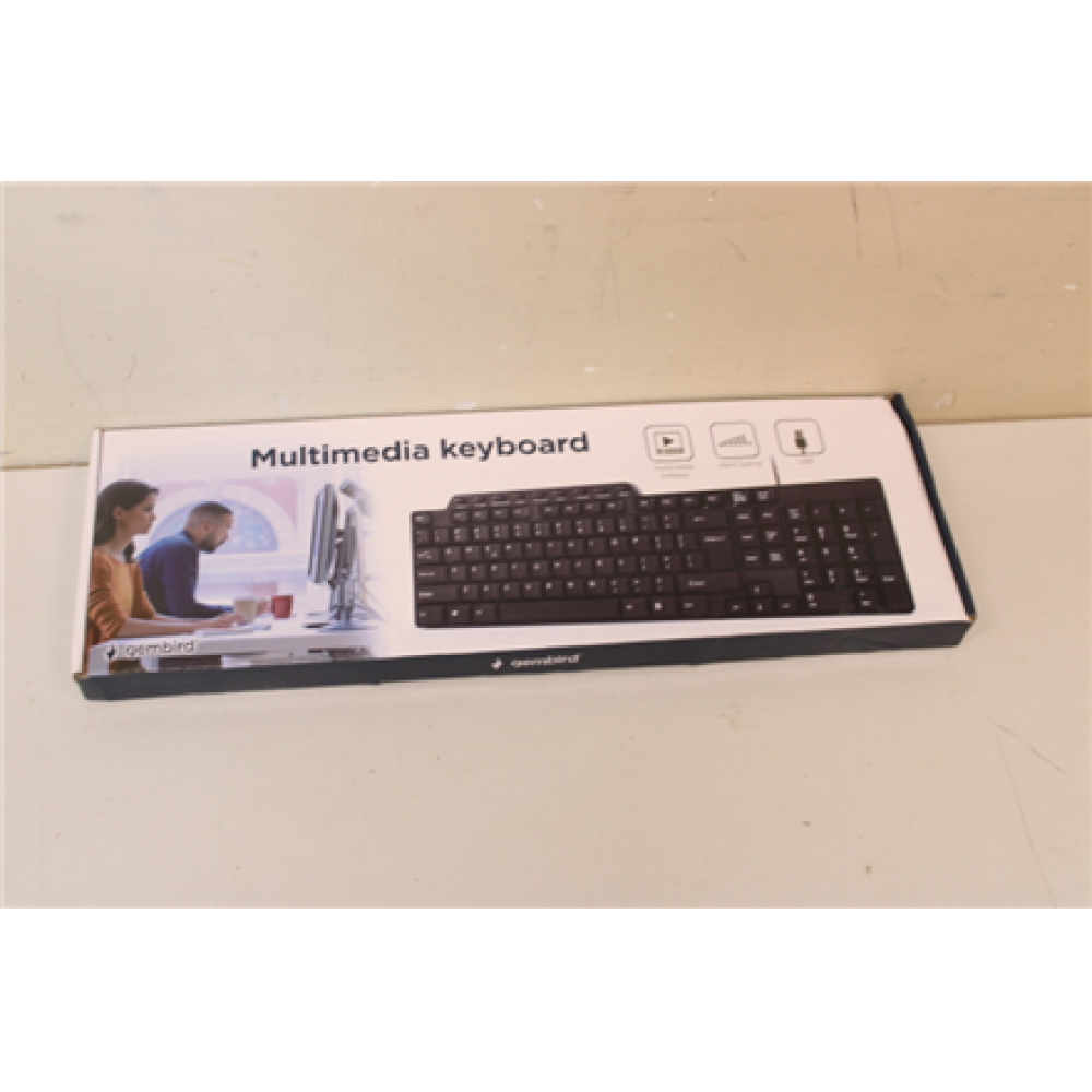 SALE OUT. Gembird KB-UM-104 Compact Multimedia keyboard, USB, US layout, Black , Gembird , KB-UM-104 Compact multimedia keyboard , Multimedia , Wired , US , DAMAGED PACKAGING , Black , USB , 420 g