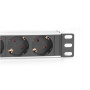 Digitus , 10” Socket Strip with Aluminum Profile, 4-way safety sockets , DN-95418