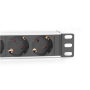 Digitus , 10” Socket Strip with Aluminum Profile, 4-way safety sockets , DN-95418