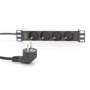 Digitus , 10” Socket Strip with Aluminum Profile, 4-way safety sockets , DN-95418