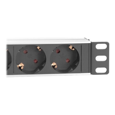 Digitus , 10” Socket Strip with Aluminum Profile, 4-way safety sockets , DN-95418