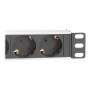 Digitus , 10” Socket Strip with Aluminum Profile, 4-way safety sockets , DN-95418
